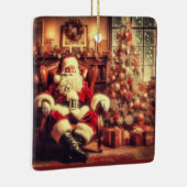 クリスマス魔法ヴィンテージサンタクロースオーナメント セラミックオーナメント (右)