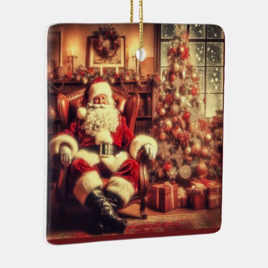 クリスマス魔法ヴィンテージサンタクロースオーナメント セラミックオーナメント (右)