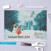 クリスマス魔法ヴィンテージティッシュペーパー 薄葉紙 (クラフト)