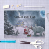 クリスマス魔法ヴィンテージティッシュペーパー 薄葉紙 (クラフト)