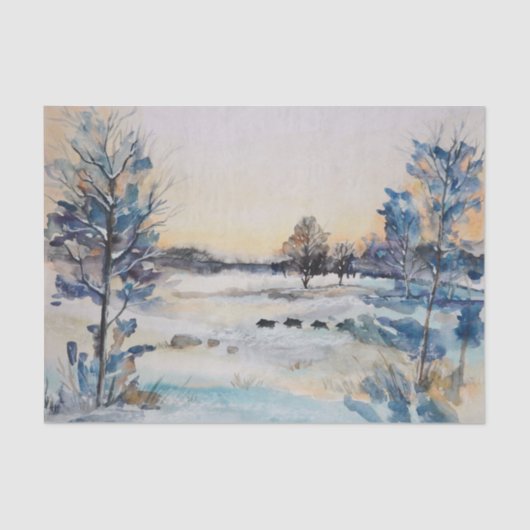 クリスマス魔法ヴィンテージティッシュペーパー 薄葉紙 (正面)