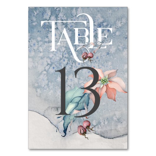 クリスマス魔法/ウェディングレセプションテーブル#13 テーブルナンバー (正面)