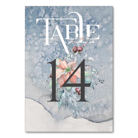 クリスマス魔法/ウェディングレセプションテーブル#14 テーブルナンバー (正面)