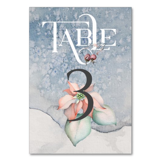 クリスマス魔法/ウェディングレセプションテーブル#3 テーブルナンバー (正面)