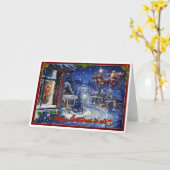 クリスマス魔法 カード (黄色い花)