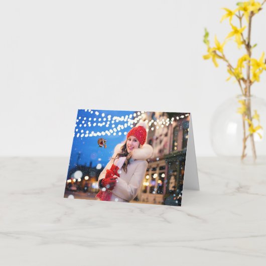 クリスマス魔法 カード (黄色い花)