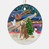 クリスマス魔法 – ゴールデン(B-2010) セラミックオーナメント (左)