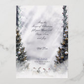 クリスマス魔法、サドルバックラフCollie & Lambs - 箔シーズンカード (裏面)