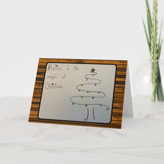 クリスマス魔法 サンキューカード (正面)