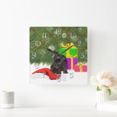 クリスマス魔法 スクエア壁時計 (ホーム)