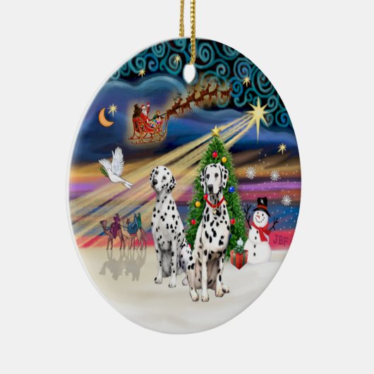 クリスマス魔法 – ダルマティア(2) セラミックオーナメント (右)