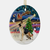 クリスマス魔法 – ドイツの羊飼い13 セラミックオーナメント (右)