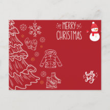 クリスマス魔法:ホリデーモチーフの喜びのカード