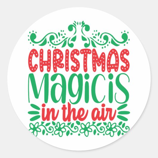 クリスマス魔法 ラウンドシール (正面)