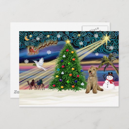クリスマス魔法-レイクランドテリア シーズンポストカード (正面/裏面)