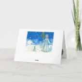 クリスマス魔法、ヴィンテージ雪の乙女デザイン シーズンカード (裏面)