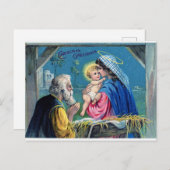 クリスマス魔法:古いポストカード ポストカード (正面/裏面)