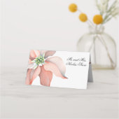 クリスマス魔法 |水彩ポインセチア結婚ズ プレイスカード (裏面)