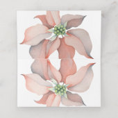 クリスマス魔法 |水彩ポインセチア結婚ズ プレイスカード (内部開封)