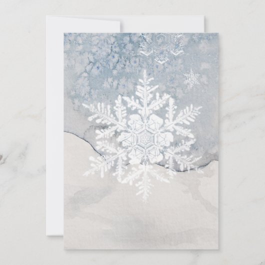 クリスマス魔法/水彩ポインセチア結婚ズ 案内状 (裏面)