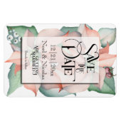 クリスマス魔法/結婚ポインセチアのアイテム – Save the Date マグネット (横)