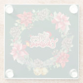 クリスマス鮮やかフローラコースター ガラスコースター (裏面)