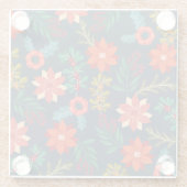 クリスマス鮮やかフローラコースター ガラスコースター (裏面)