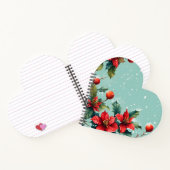 クリスマス鮮やか赤ポインセチア花 ノートブック (内部)