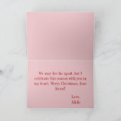 クリスマス鹿おもしろいイラストレーションホリデーカード シーズンカード (内部)