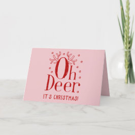 クリスマス鹿おもしろいイラストレーションホリデーカード シーズンカード