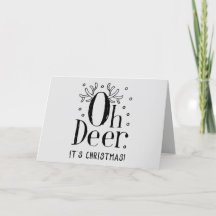 クリスマス鹿おもしろいイラストレーションホリデーカード