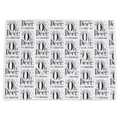 クリスマス鹿おもしろいイラストレーション大抱き枕 ラージペーパーバッグ (正面)