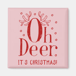 クリスマス鹿おもしろいイラストレーション磁石 マグネット