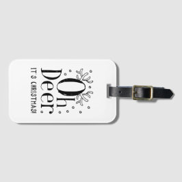 クリスマス鹿おもしろいイラストレーション荷札 ラゲッジタグ