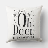クリスマス鹿おもしろいイラストレーション装飾用クッション クッション (裏面)