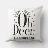 クリスマス鹿おもしろいイラストレーション装飾用クッション クッション (正面)