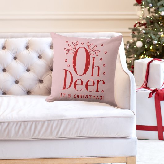 クリスマス鹿おもしろいイラストレーション装飾用クッション クッション