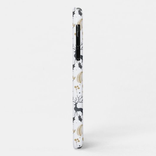 クリスマス鹿と葉の喜びの挨拶コレクション Case-Mate iPhoneケース (裏面/左)