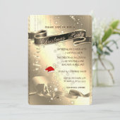 クリスマス鹿、スパークル、クリスマスカンパニー パーティー 招待状 (スタンド正面)