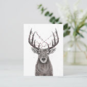 クリスマス鹿 ポストカード (スタンド正面)