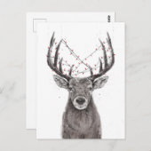クリスマス鹿 ポストカード (正面/裏面)