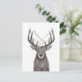 クリスマス鹿 ポストカード (スタンド正面)
