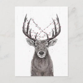 クリスマス鹿 ポストカード
