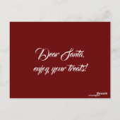 クリスマス鹿「親愛サンタ」はがき ポストカード (裏面)