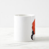 クリスマス黒い標準プードル コーヒーマグカップ (中央)