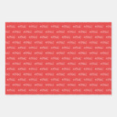 クリスマス黒赤白パーソナライズされた ラッピングペーパーシート (正面)