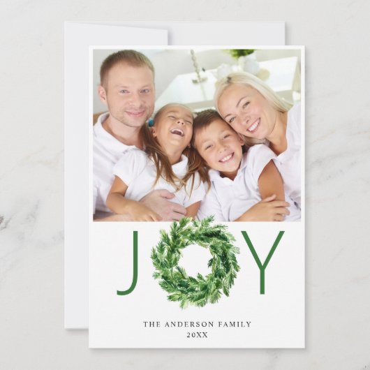 クリスマス４点写真 松の枝のリース シーズンカード (正面)