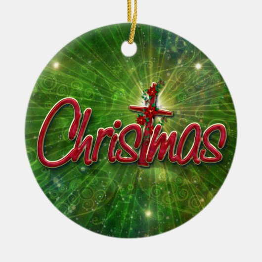 クリスマス1のオーナメント セラミックオーナメント (正面)