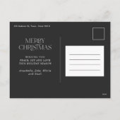 クリスマス1フォトアーチ水彩植物フローラ シーズンポストカード (裏面)