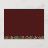 クリスマス1フォトアーチ水彩植物フローラ シーズンポストカード (裏面)